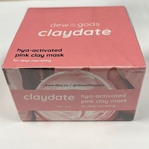 Dew Of The Gods Claydate Pink Clay Mask Hya-Activated - Full Size. New. Sealed